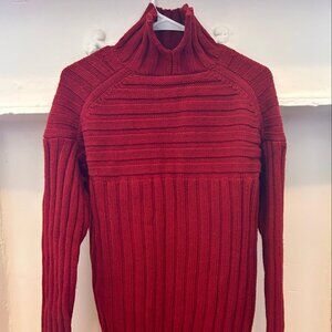 Everlane Red Turtleneck Sweater